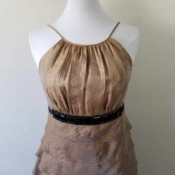 SOLD 💫 I.N. STUDIO A-Line Midi Copper Dress 6 - Picture 2 of 8